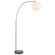 Table & Floor Lamp - Otto - White Glass & Antique Brass Floor Lamp Endon-Collection-91744 - Otto - White Glass & Antique Brass Floor Lamp