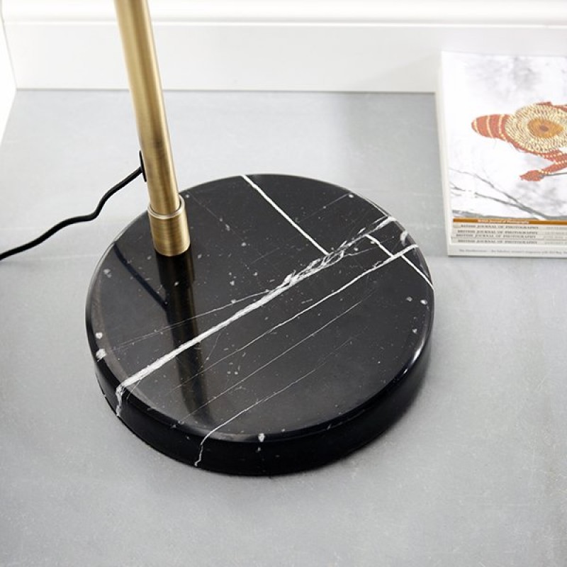 Table & Floor Lamp - Otto - White Glass & Antique Brass Floor Lamp Endon-Collection-91744 - Otto - White Glass & Antique Brass Floor Lamp