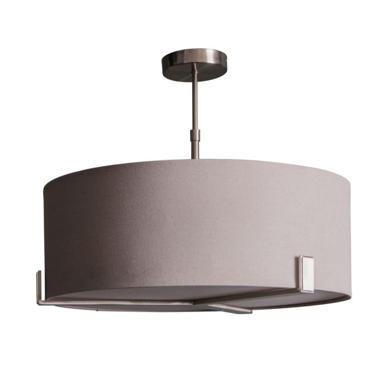 Ceiling Lights - Hayfield - Slate Grey & Satin Nickel 3 Light Pendant Endon-Collection-95834 - Hayfield - Slate Grey & Satin Nickel 3 Light Pendant