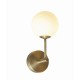 Wall Lights - Otto - White Glass & Antique Brass Wall Lamp Endon-Collection-95840 - Otto - White Glass & Antique Brass Wall Lamp