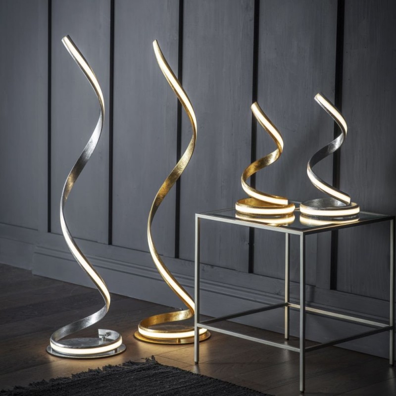 Table & Floor Lamp - Aria - LED Gold Leaf 1250lm Floor Lamp Endon-Collection-95841 - Aria - LED Gold Leaf 1250lm Floor Lamp