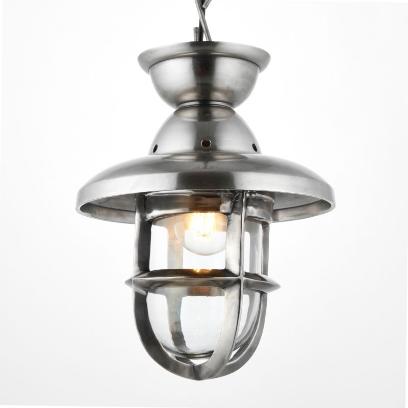 Ceiling Lights - Rowling - Clear Glass & Antiqued Silver Pendant Endon-Collection-EH-ROWLING-L - Rowling - Clear Glass & Antiqued Silver Pendant