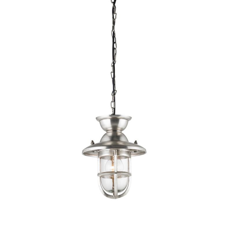 Ceiling Lights - Rowling - Clear Glass & Antiqued Silver Pendant Endon-Collection-EH-ROWLING-S - Rowling - Clear Glass & Antiqued Silver Pendant