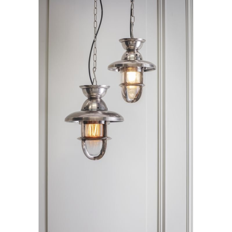 Ceiling Lights - Rowling - Clear Glass & Antiqued Silver Pendant Endon-Collection-EH-ROWLING-S - Rowling - Clear Glass & Antiqued Silver Pendant