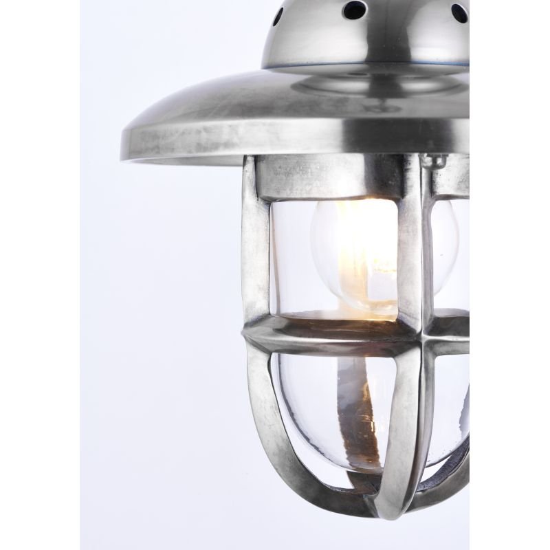 Ceiling Lights - Rowling - Clear Glass & Antiqued Silver Pendant Endon-Collection-EH-ROWLING-S - Rowling - Clear Glass & Antiqued Silver Pendant
