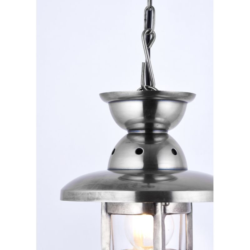 Ceiling Lights - Rowling - Clear Glass & Antiqued Silver Pendant Endon-Collection-EH-ROWLING-S - Rowling - Clear Glass & Antiqued Silver Pendant