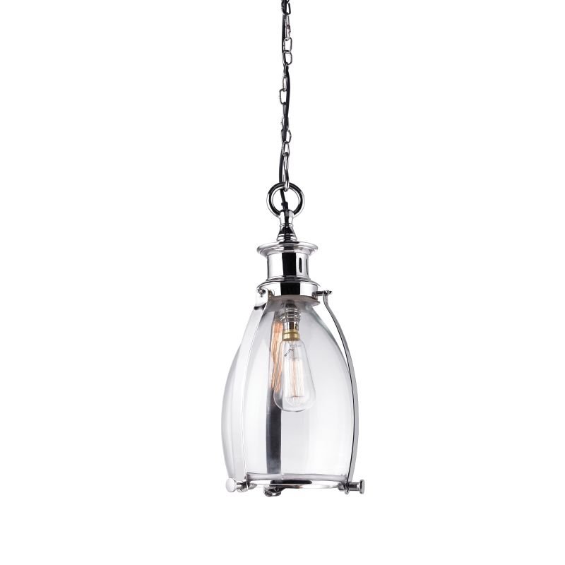 Endon-Collection-EH-STORNI-S - Storni - Clear Glass & Polished Nickel Small Pendant