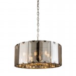 Clooney - Grey 8 Light Pendant with Smoky Cut Glasses Clooney - Grey 8 Light Pendant with Smoky Cut Glasses