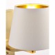 Endon-69083 - Harvey - Brushed Satin Gold Wall Lamp with Vintage White Shade
