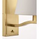 Endon-69083 - Harvey - Brushed Satin Gold Wall Lamp with Vintage White Shade