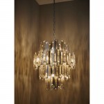 Viviana - Chrome 12 Light Chandelier with Champagne Crystal