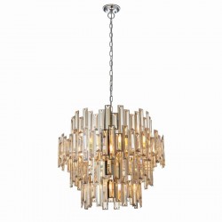 Viviana - Chrome 15 Light Chandelier with Champagne Crystal Viviana - Chrome 15 Light Chandelier with Champagne Crystal