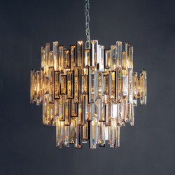 Viviana - Chrome 15 Light Chandelier with Champagne Crystal Viviana - Chrome 15 Light Chandelier with Champagne Crystal