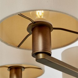 Daley - Antique Bronze 5 Light Centre Fitting with Faux Silk Shades Daley - Antique Bronze 5 Light Centre Fitting with Faux Silk Shades