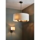 Endon-73018 - Daley - Antique Bronze Wall Lamp with Faux Silk Shade