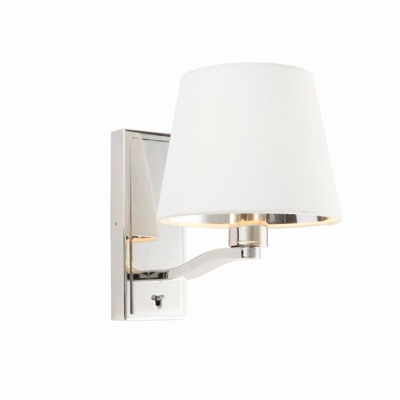 Endon-Collection-73026 - Harvey - Vintage White & Bright Nickel Wall Lamp