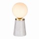 Endon-75968 - Otto - Brass & White Marble Table Lamp with White Glass