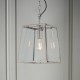 Endon-Collection-76225 - Hurst - Bright Nickel & Clear Glass Single Lantern