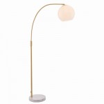 Otto - Brushed Brass Floor Lamp with White Glass  Otto - Brushed Brass Floor Lamp with White Glass