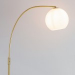 Otto - Brushed Brass Floor Lamp with White Glass  Otto - Brushed Brass Floor Lamp with White Glass
