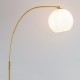 Endon-76613 - Otto - Brushed Brass Floor Lamp with White Glass