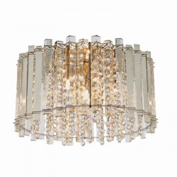 Hanna - Chrome 4 Light Ceiling Lamp with Clear Crystal Hanna - Chrome 4 Light Ceiling Lamp with Clear Crystal