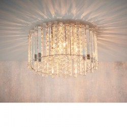 Hanna - Chrome 4 Light Ceiling Lamp with Clear Crystal Hanna - Chrome 4 Light Ceiling Lamp with Clear Crystal