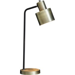 Mayfield - Matt Antique Brass & Black Desk Lamp