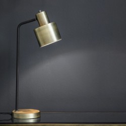 Mayfield - Matt Antique Brass & Black Desk Lamp