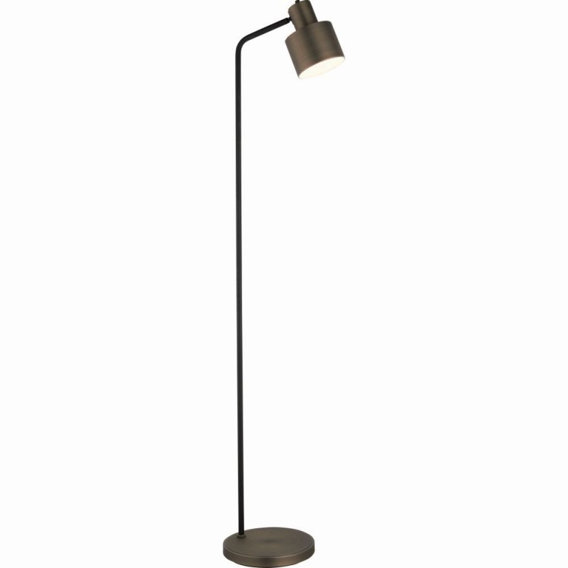 Endon-Collection-95465 - Mayfield -  Matt Antique Brass & Black Floor Lamp