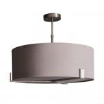 Hayfield - Satin Nickel 3 Light Pendant with Slate Grey Shade Hayfield - Satin Nickel 3 Light Pendant with Slate Grey Shade