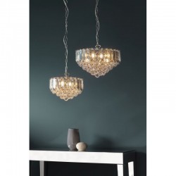 Fargo - Brass 3 Light Hanging Pendant with Acrylic Detailing Fargo - Brass 3 Light Hanging Pendant with Acrylic Detailing