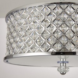 Hudson - Chrome Semi-Flush with Crystal & Opal Diffuser Hudson - Chrome Semi-Flush with Crystal & Opal Diffuser