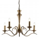 Kora - Antique Brass 5 Light Centre Fitting Kora - Antique Brass 5 Light Centre Fitting