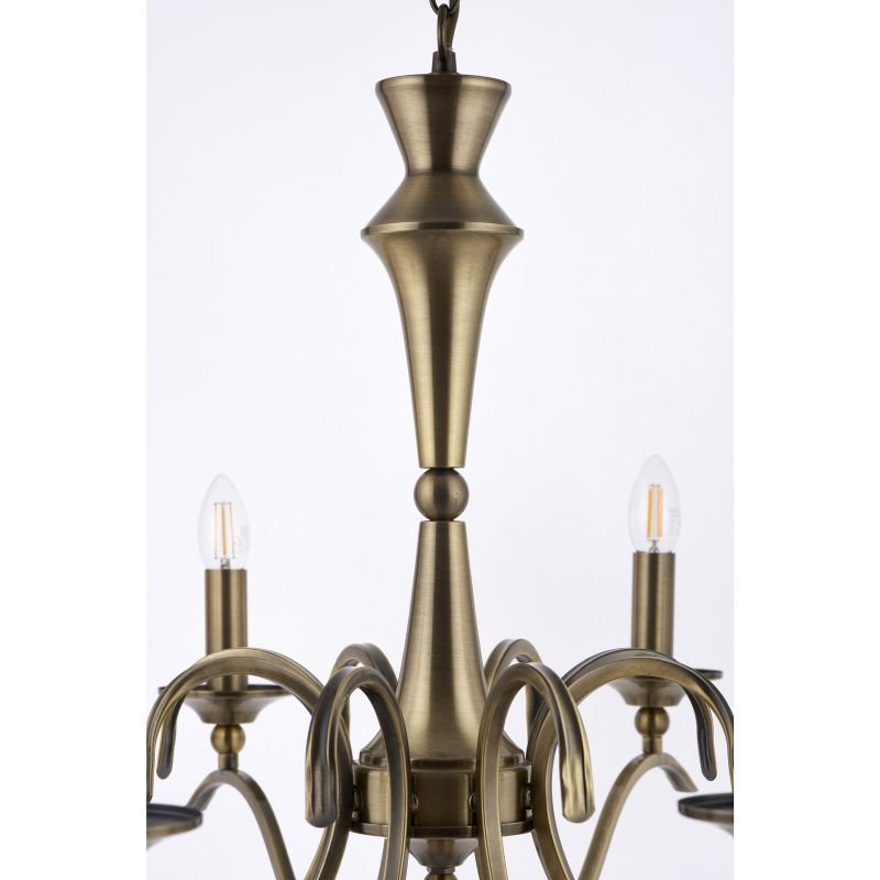 Endon-KORA-8AB - Kora - Decorative Antique Brass 8 Light Centre Fitting