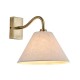 Endon-116911 - Knole - Antique Brass Wall Lamp with Natural Linen Shade