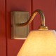Endon-116911 - Knole - Antique Brass Wall Lamp with Natural Linen Shade