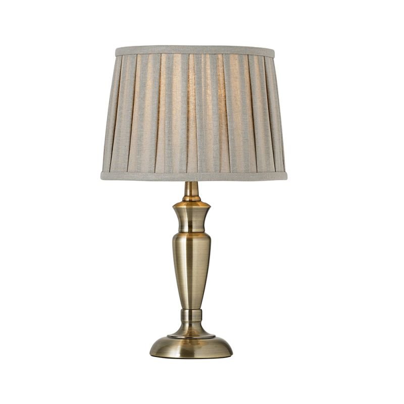 Endon-OSLO-S-AN - Oslo - Base Only - Antique Brass Table Lamp
