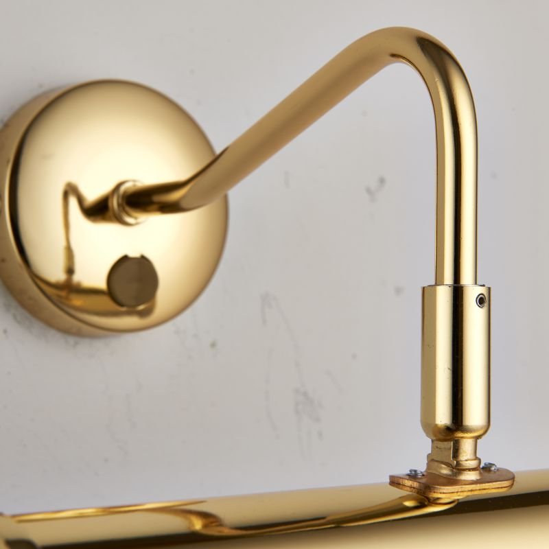 Wall Lights - Turner - Polished Brass Medium Picture Light Endon-PL200-E14-SWBP - Turner - Polished Brass Medium Picture Light