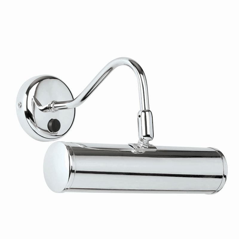 Wall Lights - Turner - Polished Chrome Medium Picture Light Endon-PL200-E14-SWCH - Turner - Polished Chrome Medium Picture Light
