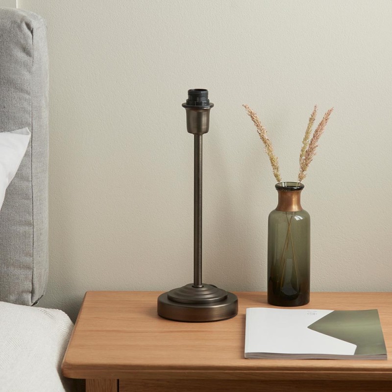 - Rise - Base Only - Dark Antique Bronze Table Lamp Endon-118534 - Rise - Base Only - Dark Antique Bronze Table Lamp