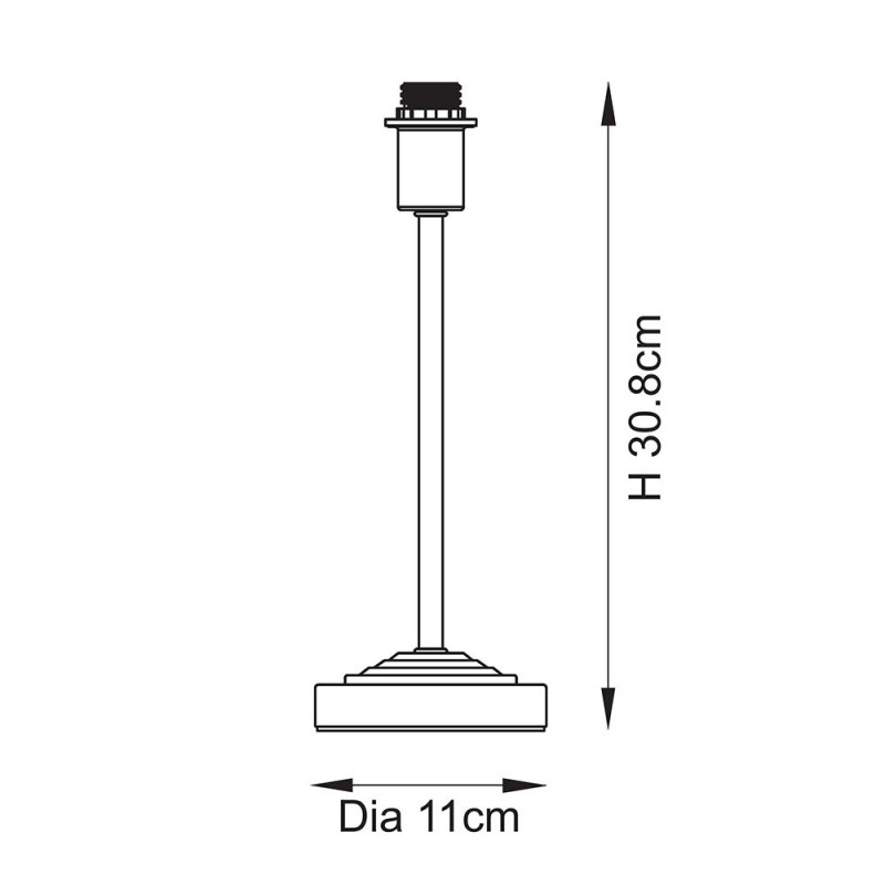 - Rise - Base Only - Dark Antique Bronze Table Lamp Endon-118534 - Rise - Base Only - Dark Antique Bronze Table Lamp