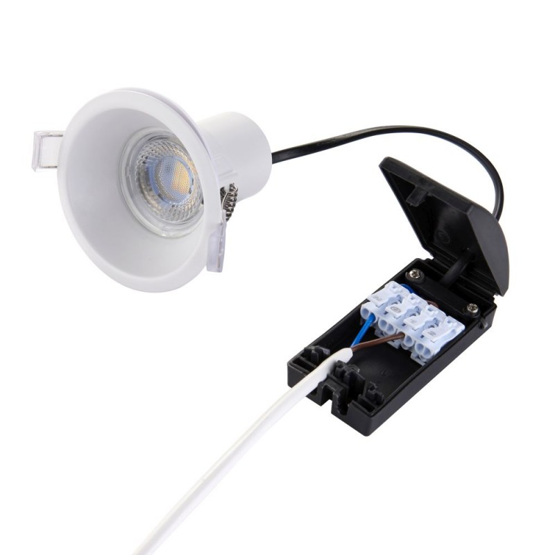 Saxby-101342 - ShieldECO Anti-glare - IP65 White CCT Recessed Downlight Ø 9 cm