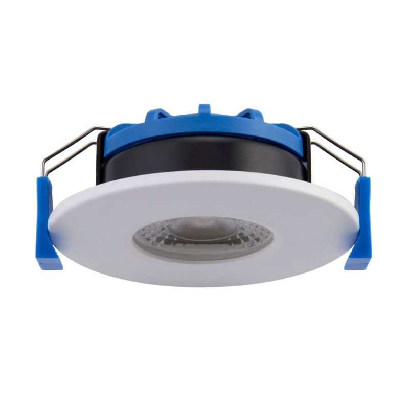 Saxby-103174 - ShieldSLIM - IP65 White CCT Recessed Downlight Ø 6.8 cm