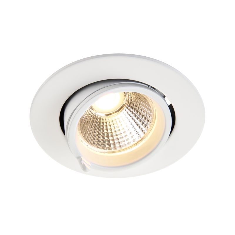 Saxby-108289 - Axial CCT - Adjustable Matt White CCT Recessed Downlight 15W