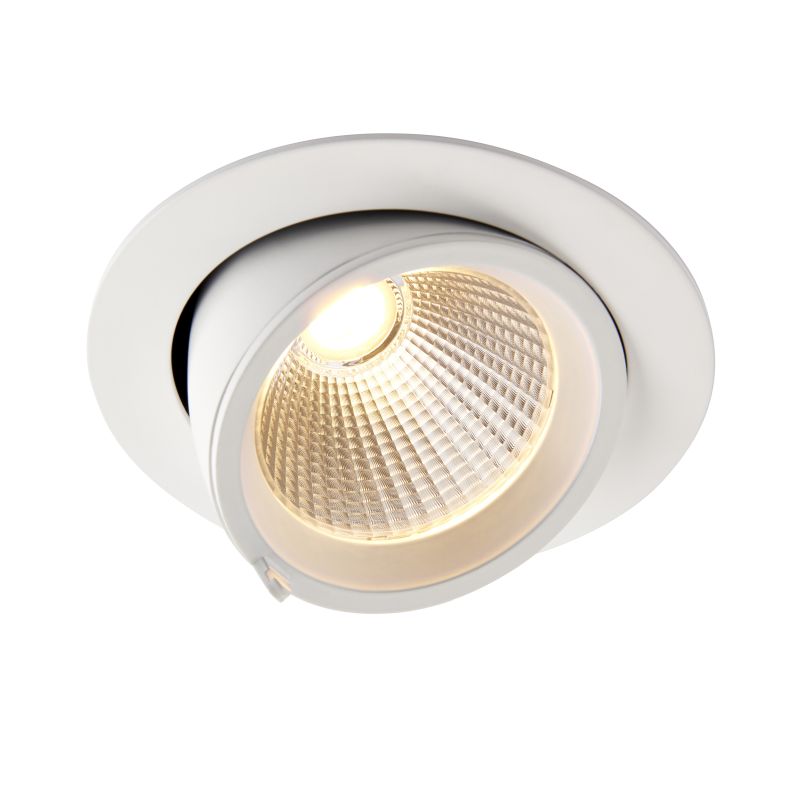 Saxby-108290 - Axial CCT - Adjustable Matt White CCT Recessed Downlight 30W