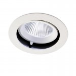 Axial CCT - Adjustable Matt White CCT Recessed Downlight 30W