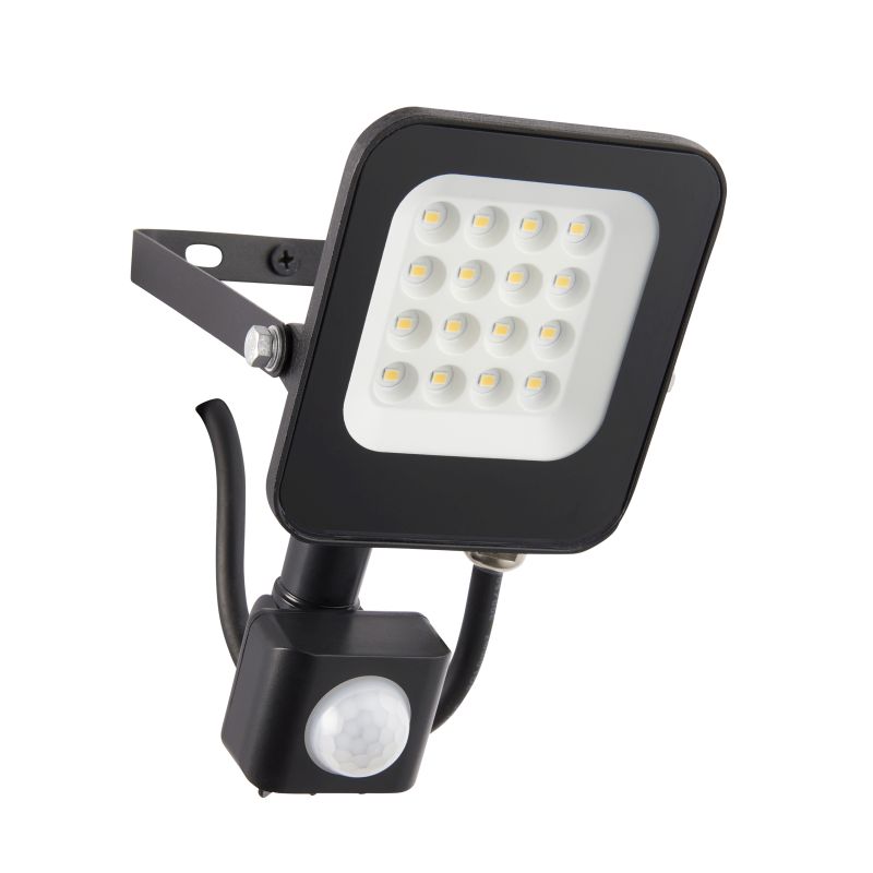 Saxby-108672 - Guard - Outdoor LED Black Floodlight with Sensor 10W
