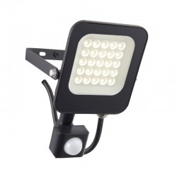 Guard - Outdoor LED Black Floodlight with Sensor 20W