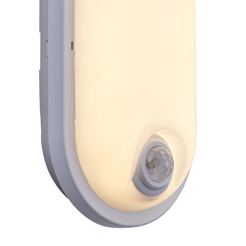 Saxby-108748 - Pillo PIR - White Oval CCT Bulkhead with Sensor